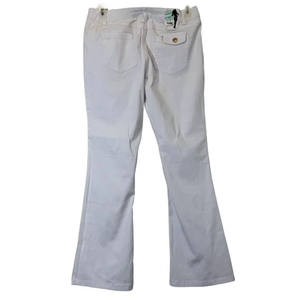 Women's White Flare Jeans Size 13